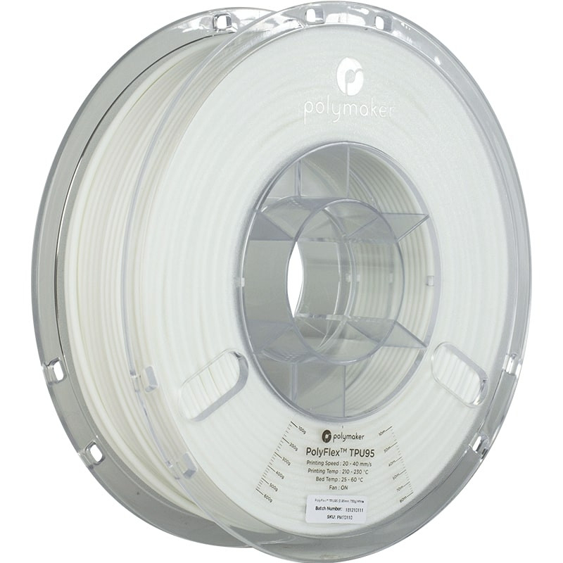 PolyFlex TPU95 Blanc - 2.85mm - 750 g