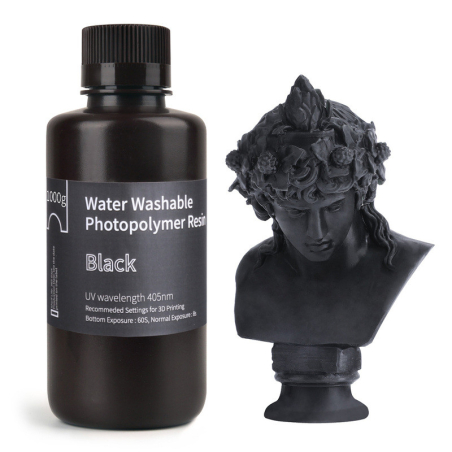 Black Water Washable Resin Elegoo - 1000 ml