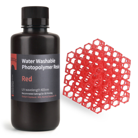 Red water washable resin Elegoo - 1000 ml