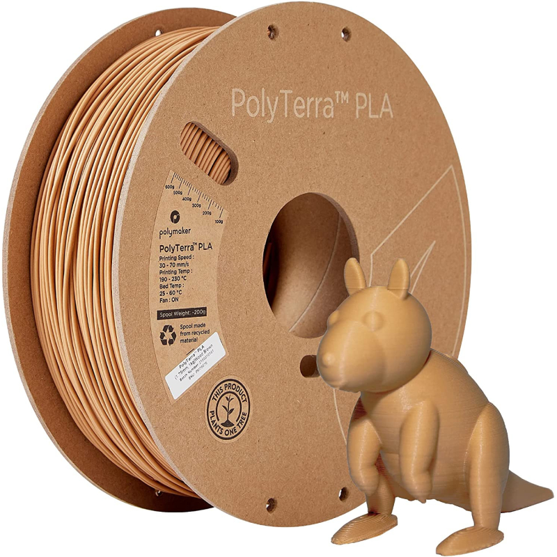 PolyTerra PLA Marron Bois (Wood Brown) - 1.75mm - 1 kg