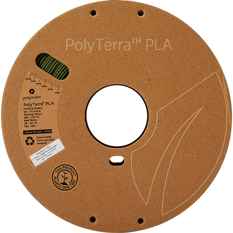 PolyTerra PLA Vert foncé Armée (Army dark green) - 1.75mm - 1 kg