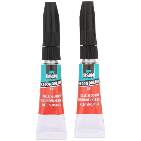 Set of 2 strong instant gel adhesives 2g