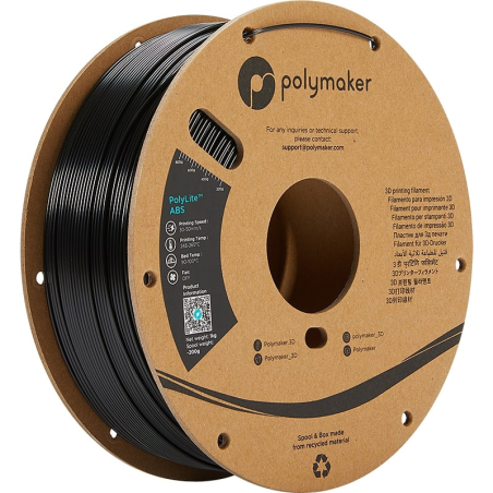 Filament ABS Black PolyLite - 1.75mm - 1 kg