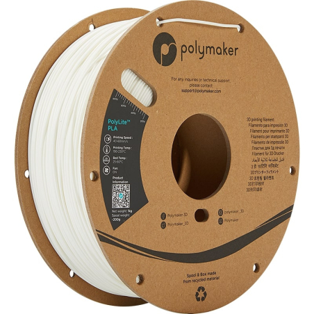 PolyLite PLA White - 1.75mm - 1 kg