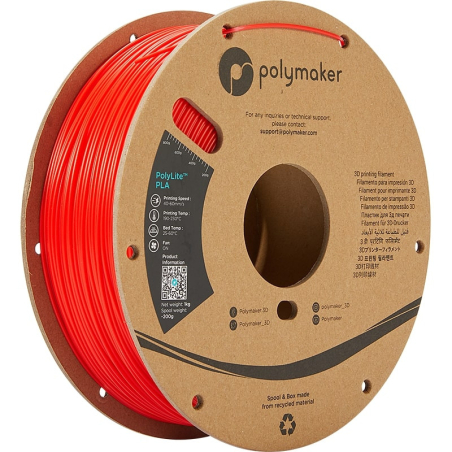 PolyLite PLA Red - 1.75mm - 1 kg