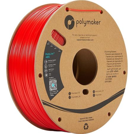 PolyLite ABS Red - 1.75mm - 1 kg