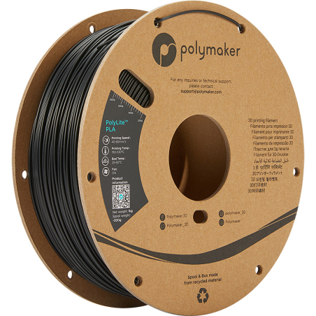 PolyLite PLA Black - 2.85mm - 1 kg