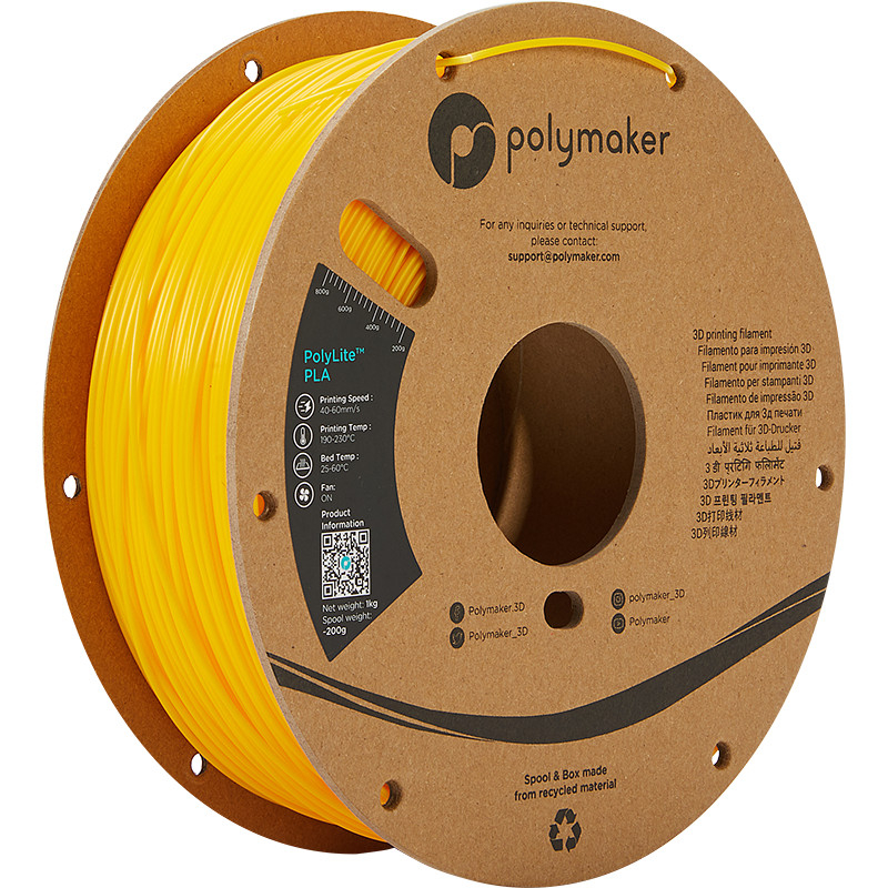 PolyLite PLA Jaune - 2.85mm - 1 kg