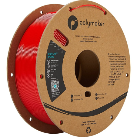 PolyLite PETG Red - 1.75mm - 1 kg