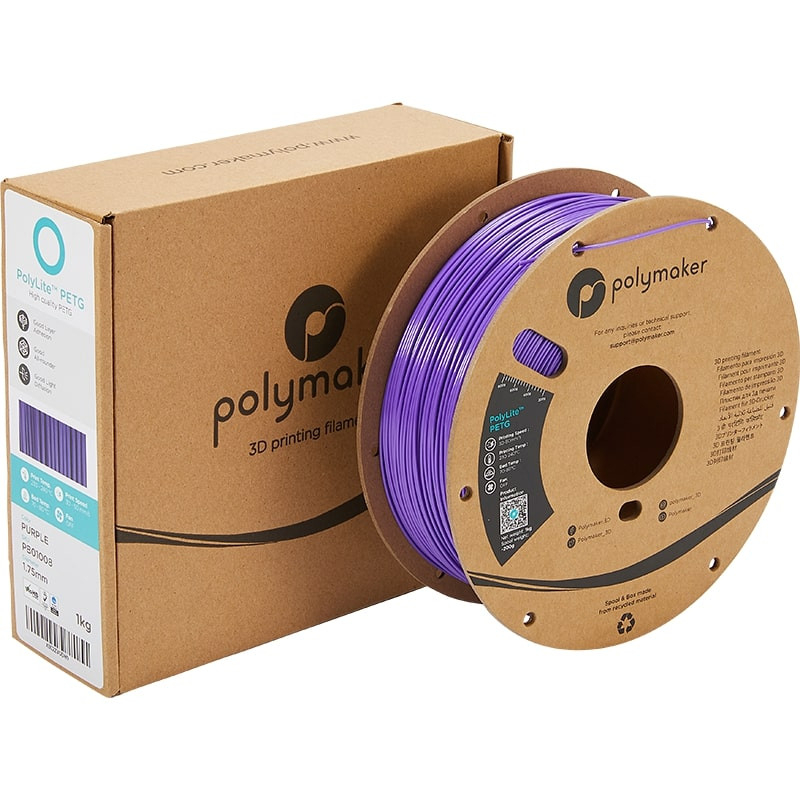 Emballage PolyLite PETG Violet - 1.75mm - 1 kg