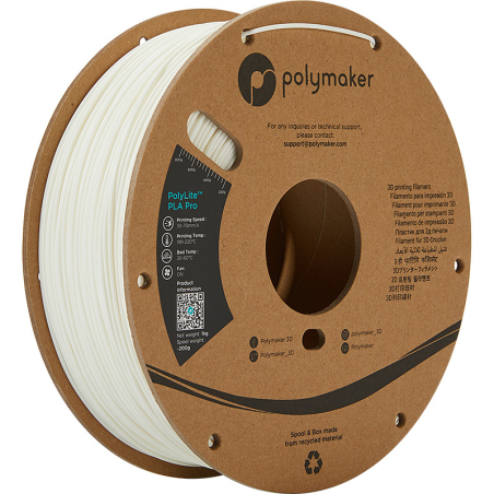 PolyLite PLA Pro White - 1.75mm - 1 kg