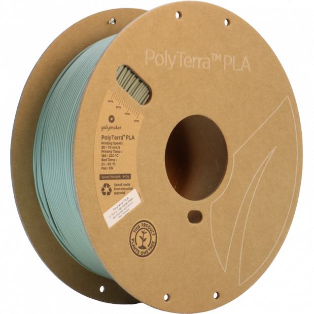 PolyTerra PLA Muted Green - 1.75mm - 1 kg