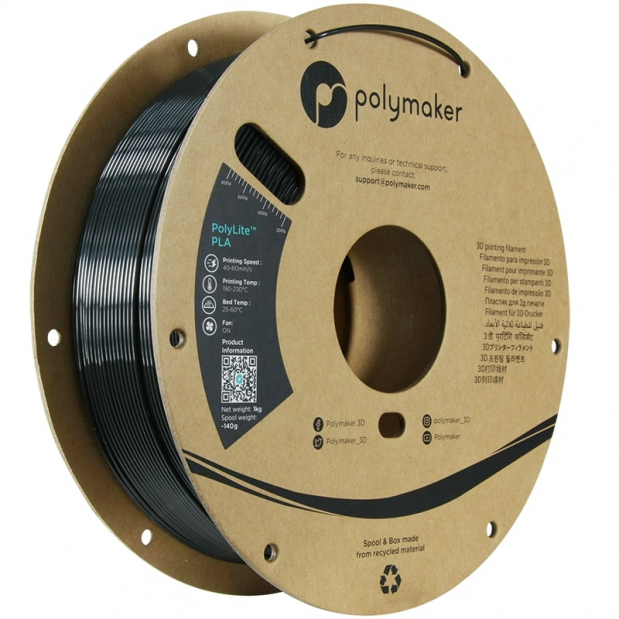 Polylite Silk PLA Black - 1.75mm - 1 kg