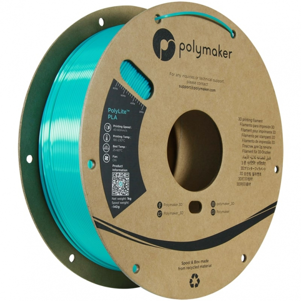 Polylite Silk PLA Teal (duck blue-green) - 1.75mm - 1 kg