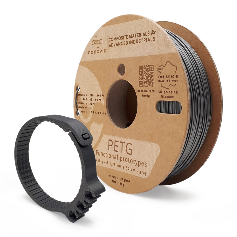 Filament PETG Gris Nanovia