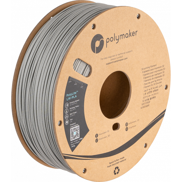 PolyLite LW-PLA Grey - 1.75mm - 800 g