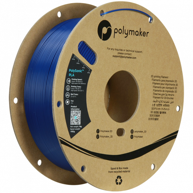 PolySonic PLA (High Speed) Blue - 1.75mm - 1 kg