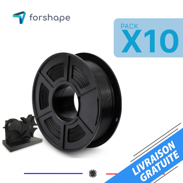 Pack x10 PLA Forshape ecoPLA Black - 10 Kg - 1.75mm