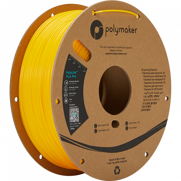 PolyLite PLA Pro Yellow - 1.75mm - 1 kg