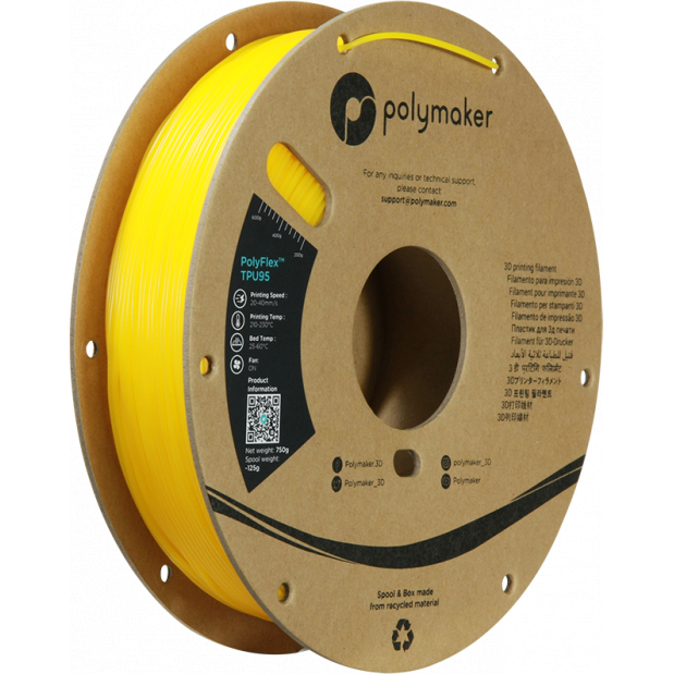 PolyFlex TPU-95A Yellow - 1.75mm - 750 g