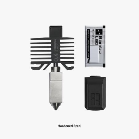 Hotend with hardened steel nozzle 0.4mm for Bambu Lab X1 / P1 series