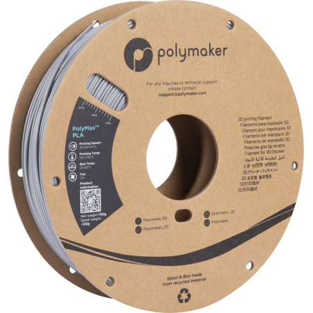 PolyMax Tough PLA Grey - 1.75mm - 750 g