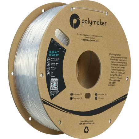 PolyFlex TPU-95A High Speed Translucent (Clear) - 1.75mm - 1 kg