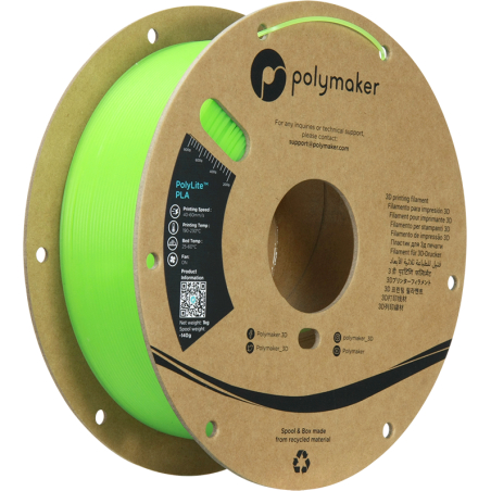 PolyLite PLA Luminous Green - 1.75mm - 1 kg