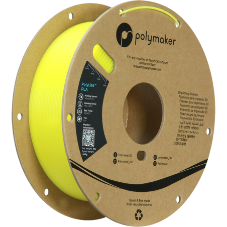 PolyLite PLA Luminous Yellow - 1.75mm - 1 kg