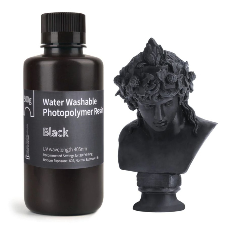 Black Smooky water washable resin Elegoo - 1000 ml