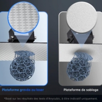 Anycubic Photon Mono M5 - plateforme gravée au laser